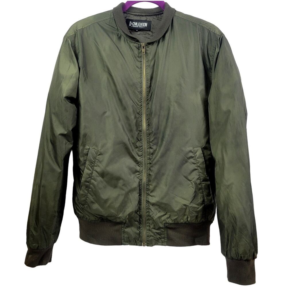 D-CIVILIZATION Olive Full Zip Jacket Women's Size S Full Zip Size‎ Small